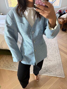 Ganni Heather Fitted Blazer